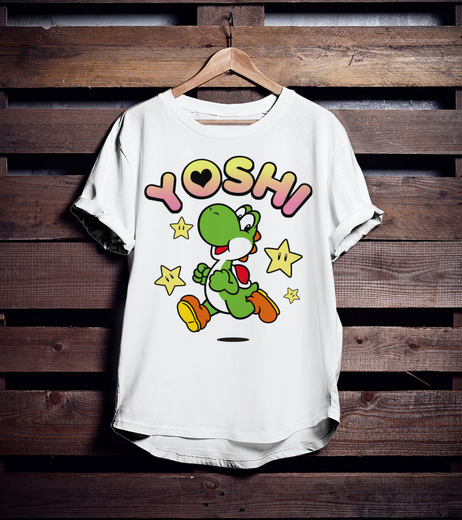 Yoshi Starry Adventure With Heart T-Shirt