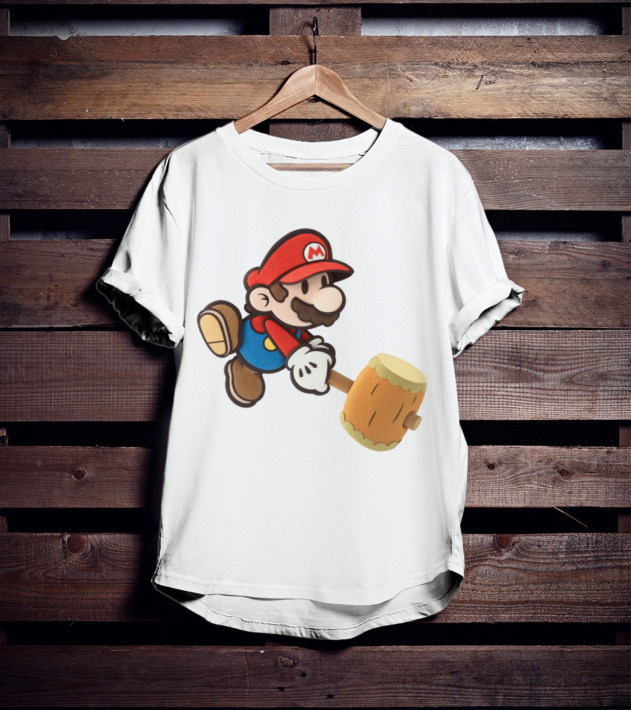 Super Mario Paper Hammer Mario T-Shirt