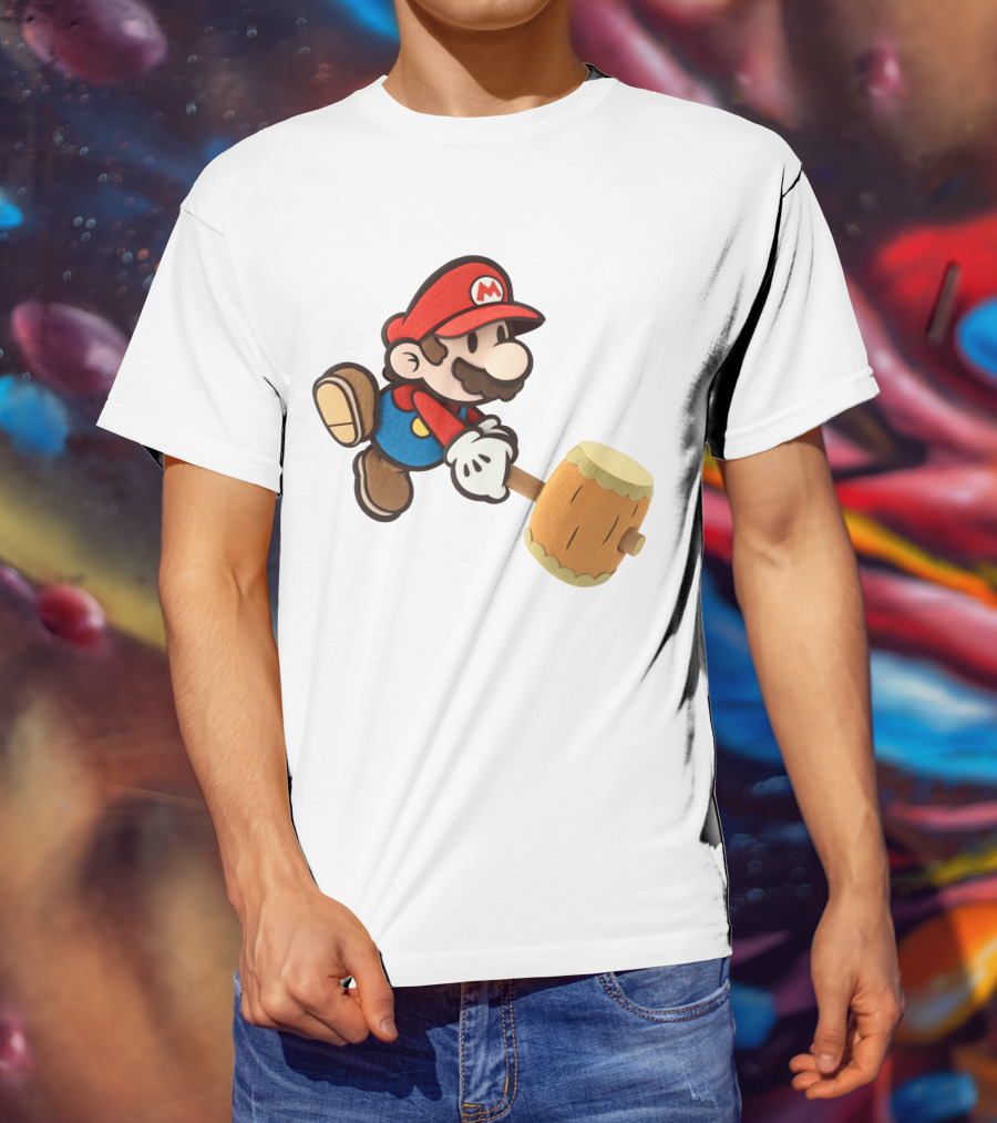Super Mario Paper Hammer Mario T-Shirt
