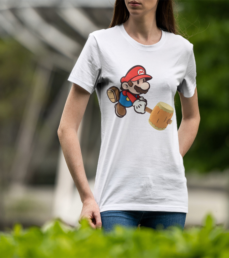 Super Mario Paper Hammer Mario T-Shirt