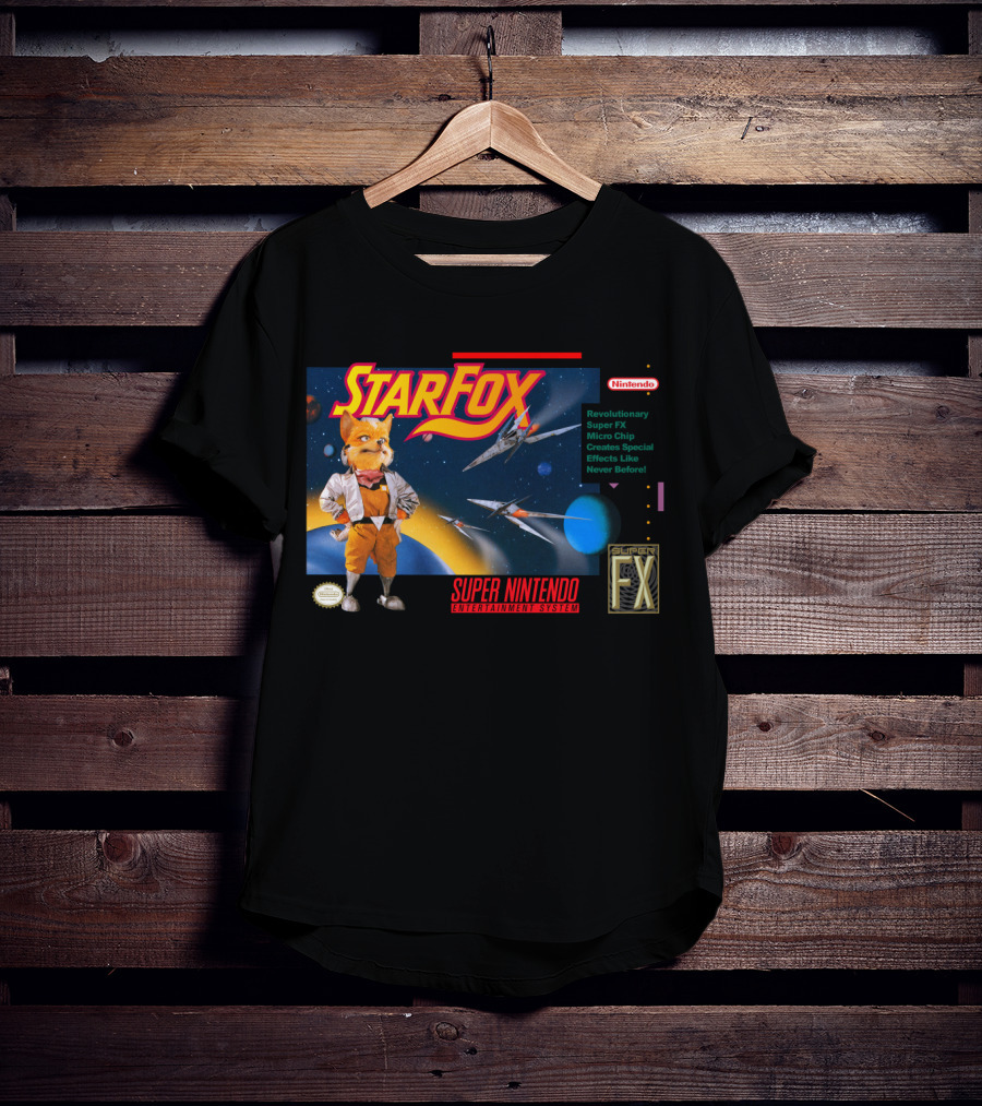 Star Fox Super Nintendo Entertainment System Super FX Chip Nintendo Game Box T-Shirt