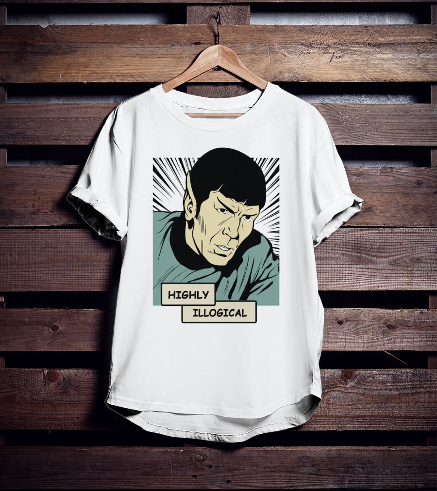 Star Trek Spock Highly Illogical Comic T-Shirt