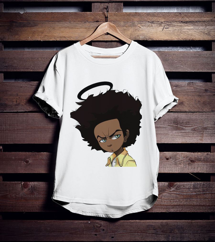 TBD7 Boondocks Huey Freeman Anime Halo T-Shirt
