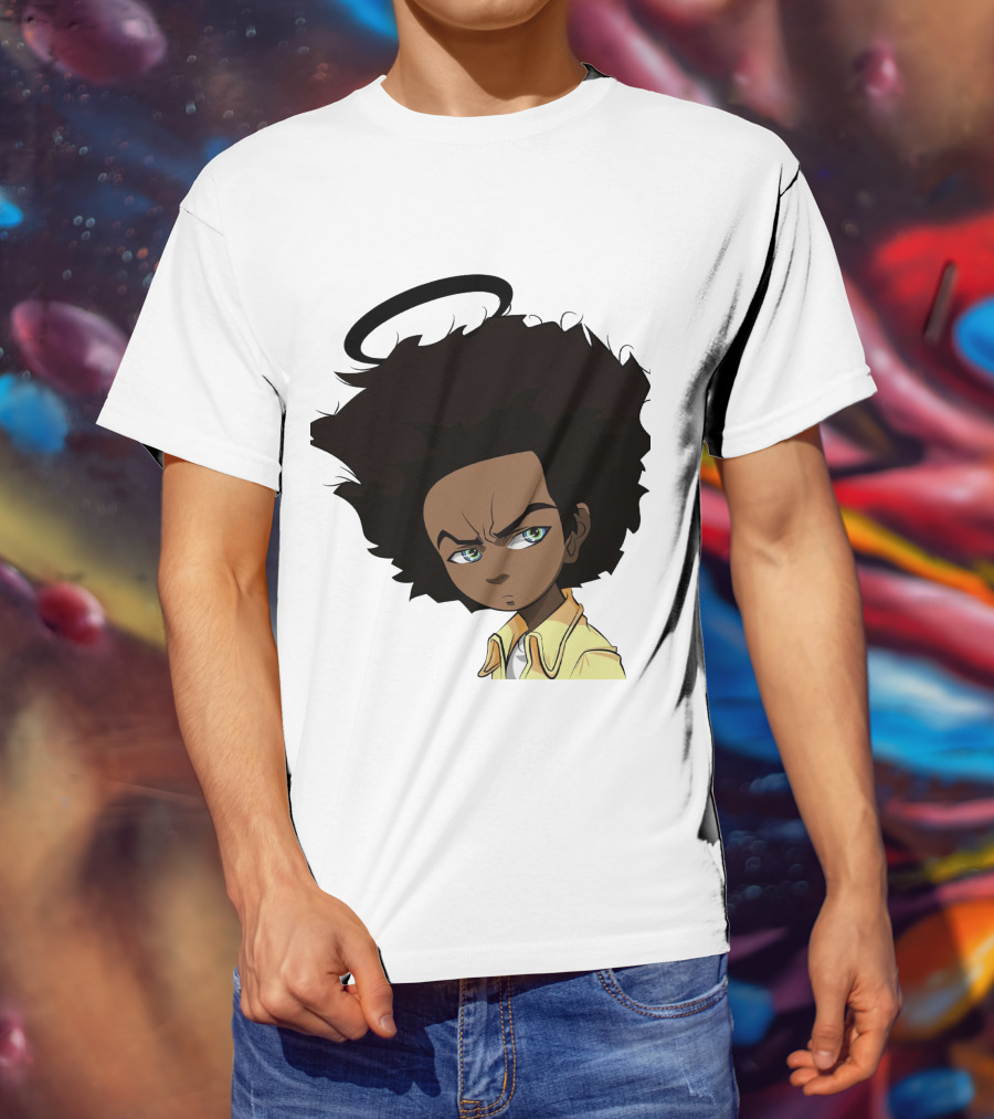 TBD7 Boondocks Huey Freeman Anime Halo T-Shirt