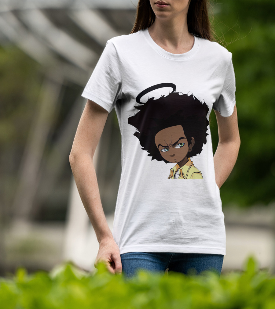 TBD7 Boondocks Huey Freeman Anime Halo T-Shirt