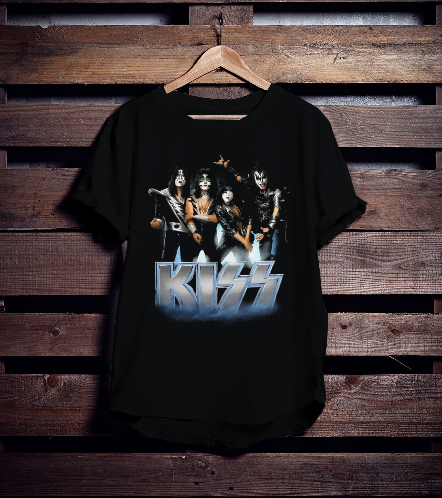 KISS Band Iconic Rock Group Members Face Paint And Costumes T-Shirt