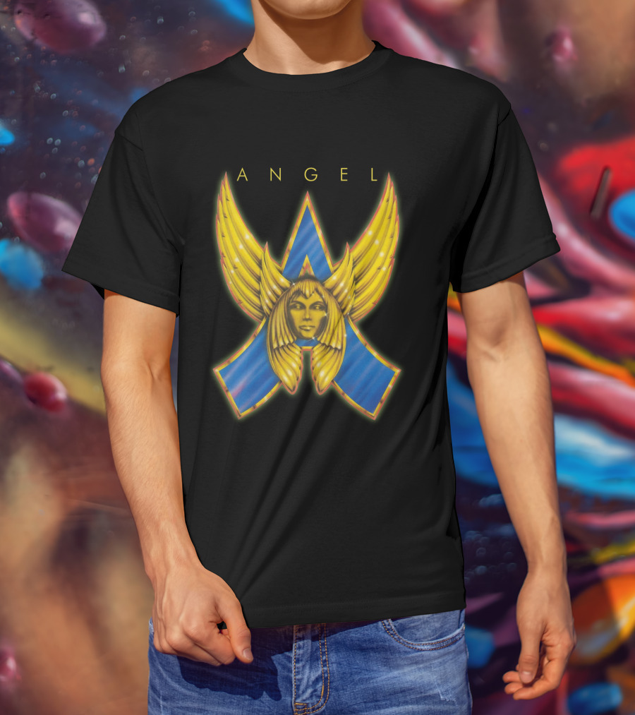 ANGEL Band Logo Winged Face Emblem T-Shirt