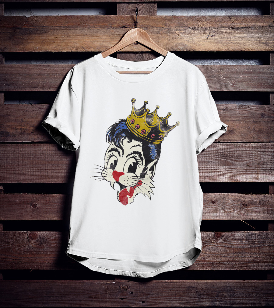 STC W Crowned Cat Face T-Shirt