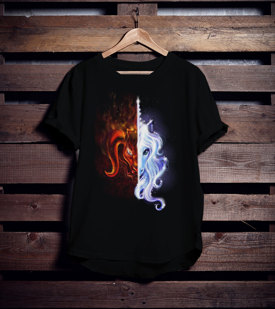 The Last Unicorn Duality Of Fire And Ice T-Shirt
