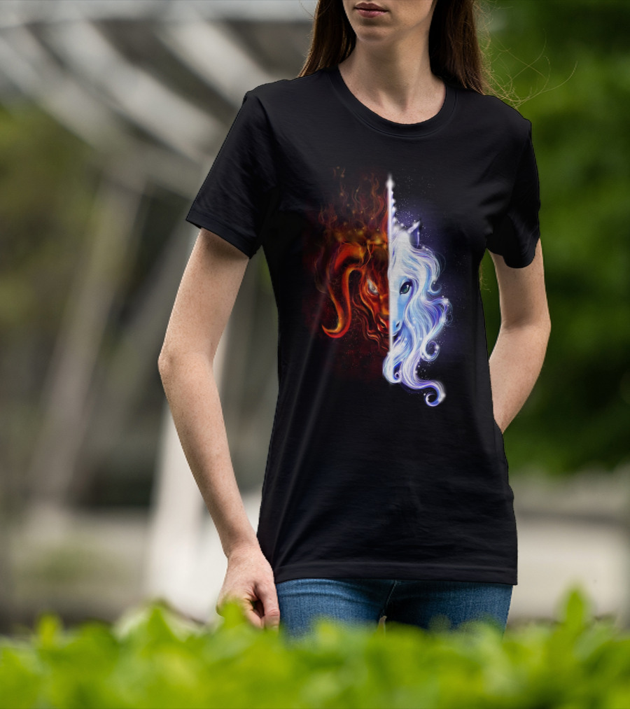 The Last Unicorn Duality Of Fire And Ice T-Shirt