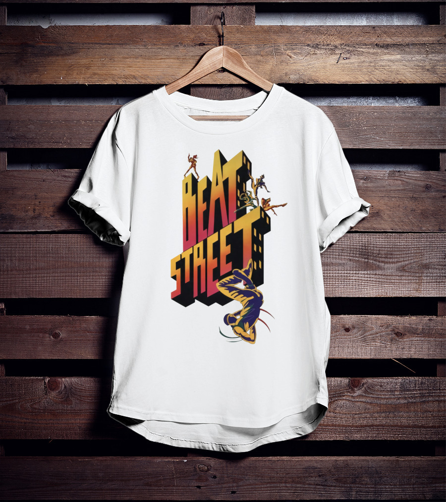 Beat Street Breakdancing Silhouette Graffiti Style Retro T-Shirt