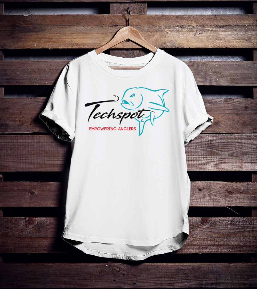 Techspot Empowering Anglers With Fish Icon T-Shirt
