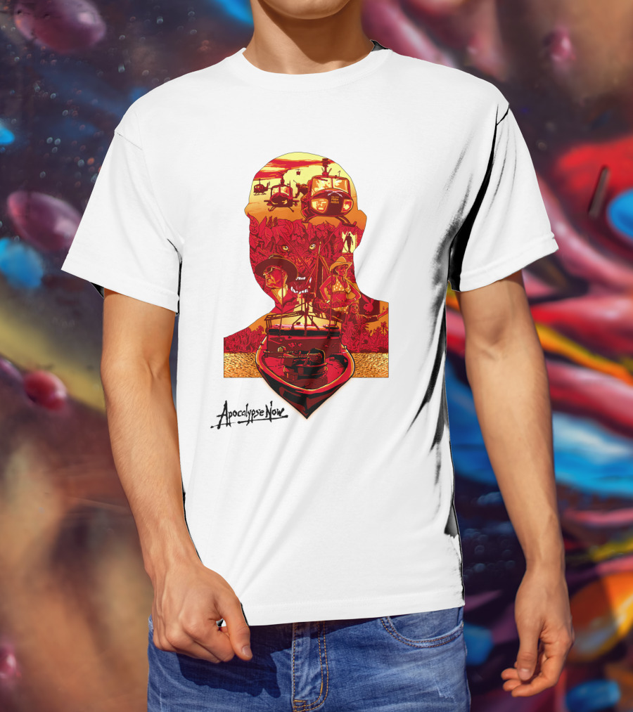 Apocalypse Now Graphic With Helicopters And Boat T-Shirt