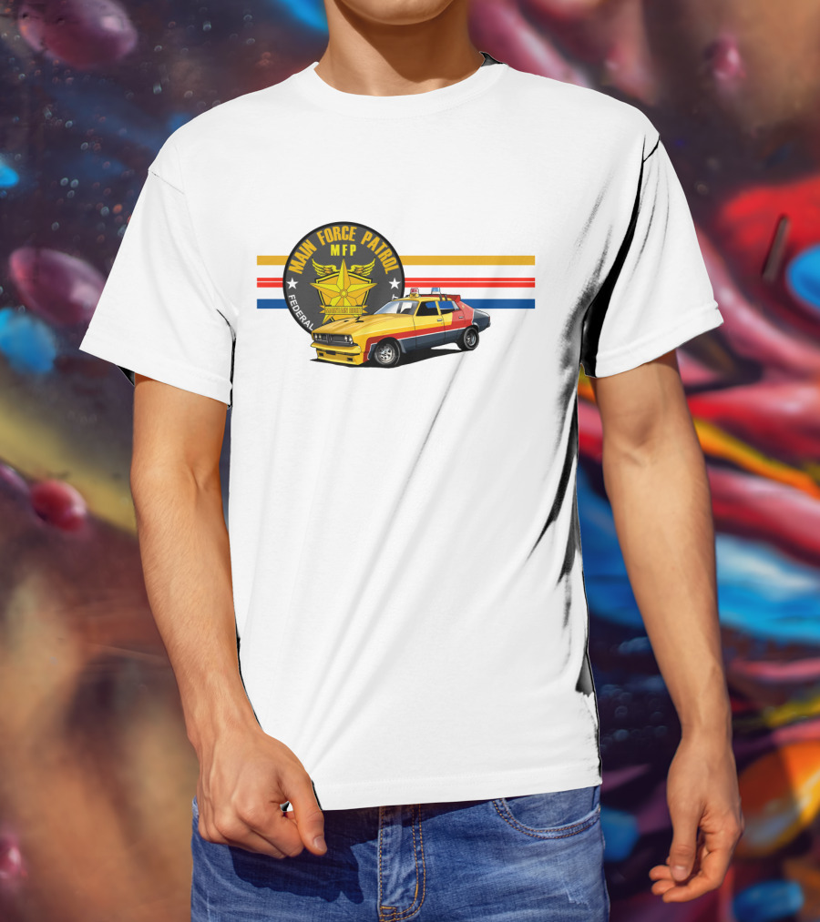 Mad Max Main Force Patrol MFP Federal Ford Falcon Interceptor T-Shirt