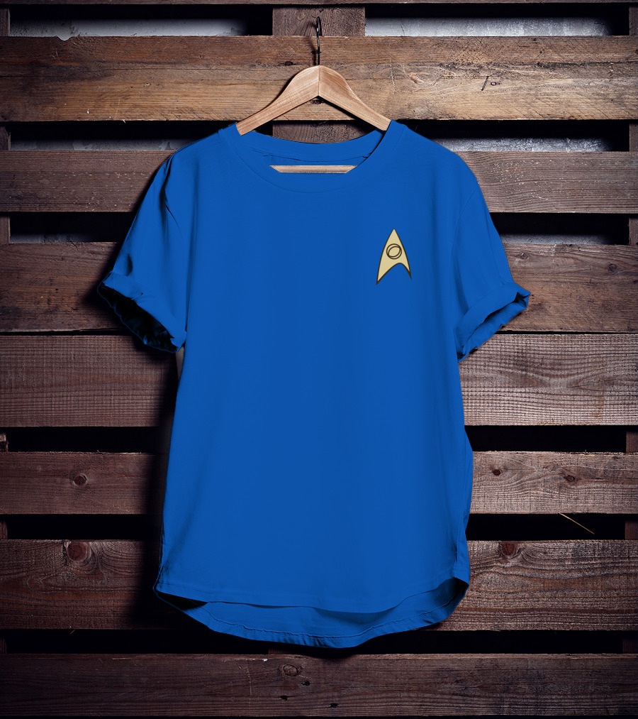 03 Original Star Trek Science Uniform Blue With Starfleet Insignia T-Shirt