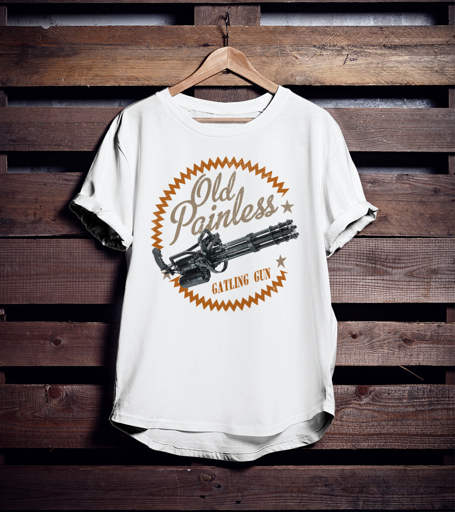 Old Painless Gatling Gun Predator T-Shirt