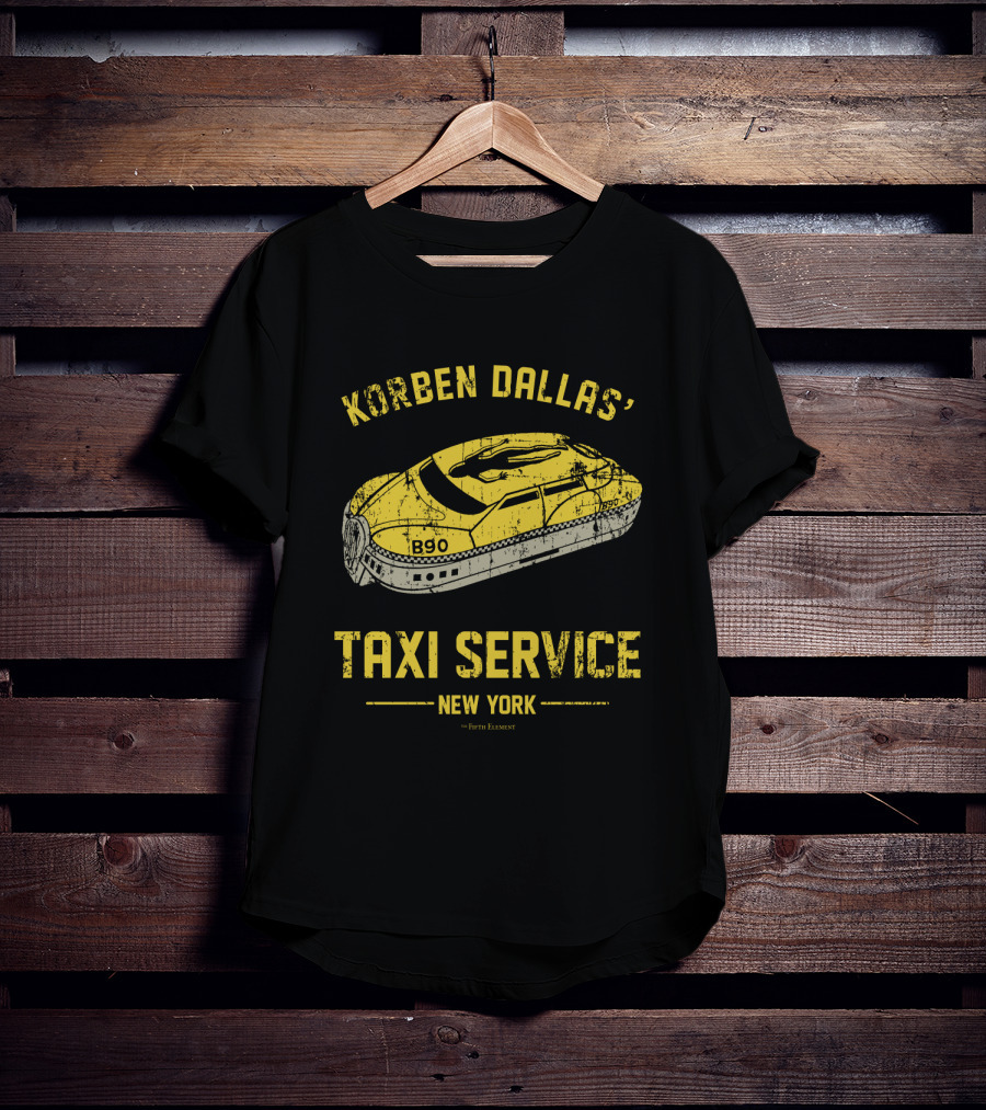 Korben Dallas' Taxi Service New York The Fifth Element B90 T-Shirt