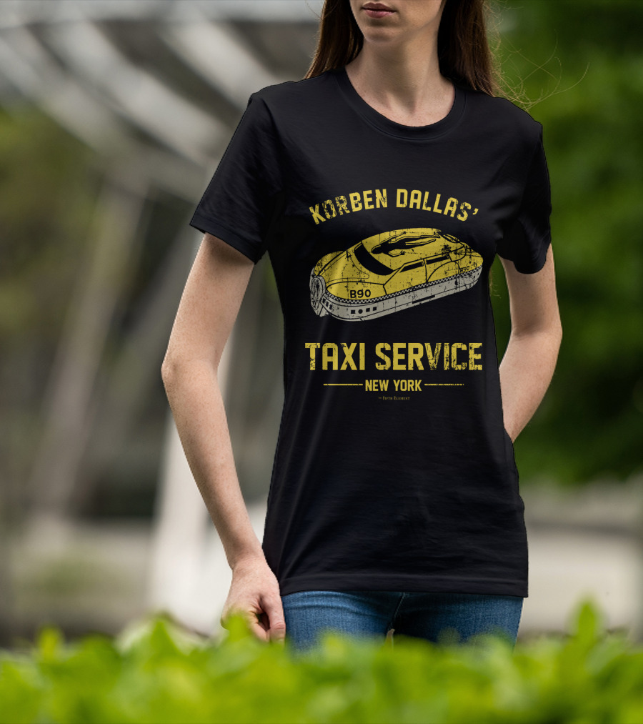 Korben Dallas' Taxi Service New York The Fifth Element B90 T-Shirt