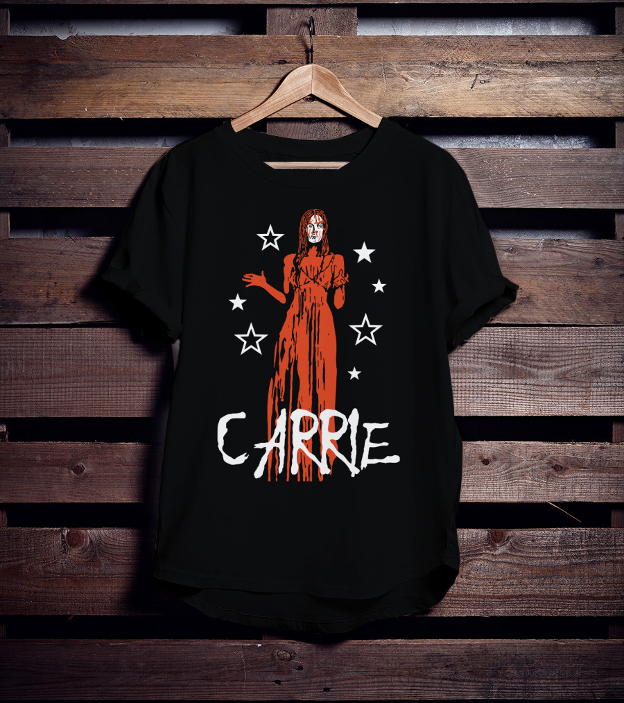 Carrie 1976 Blood-Soaked Prom With Stars T-Shirt
