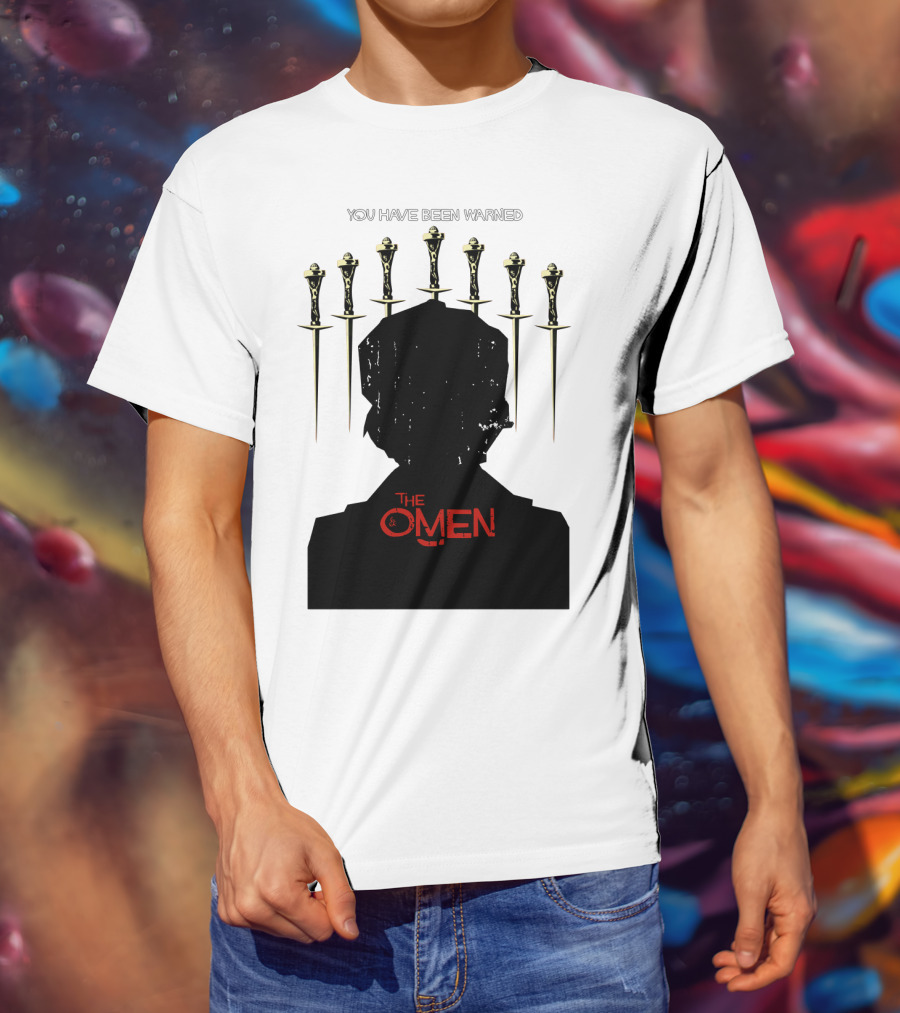 You Have Been Warned The Omen 1976 Silhouette And Daggers T-Shirt