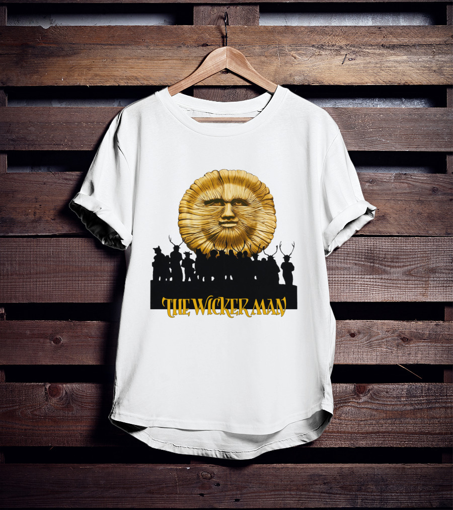 The Wicker Man Sun Face And Silhouetted Figures T-Shirt