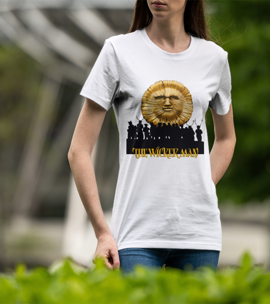 The Wicker Man Sun Face And Silhouetted Figures T-Shirt
