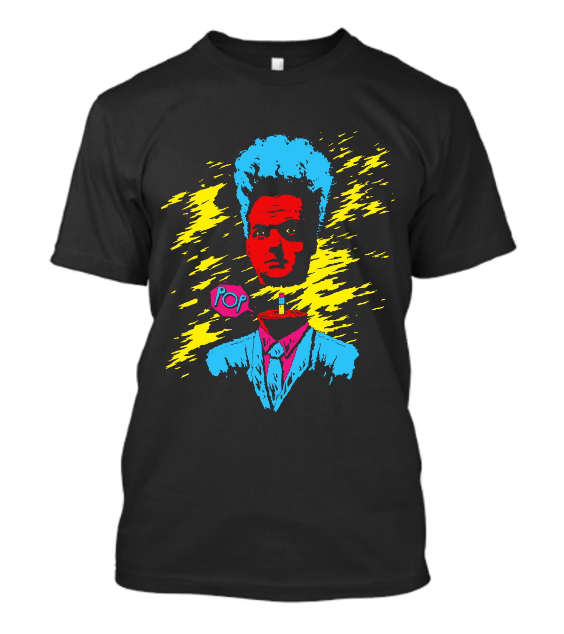 Eraserhead 1977 Pop Art Style With Colorful Lightning Background T-Shirt