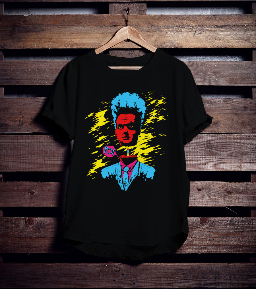 Eraserhead 1977 Pop Art Style With Colorful Lightning Background T-Shirt