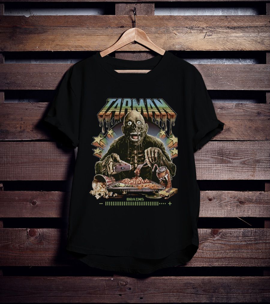 Tarman Brains The Return Of The Living Dead Zombie Vintage Popcorn Soda T-Shirt