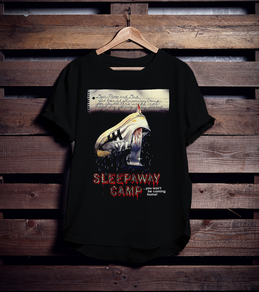 Sleepaway Camp You Won't Be Coming Home Bloody Shoe Note T-Shirt