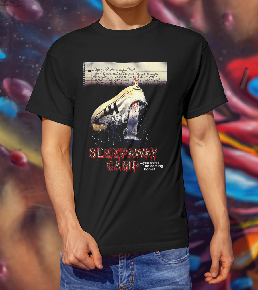 Sleepaway Camp You Won't Be Coming Home Bloody Shoe Note T-Shirt