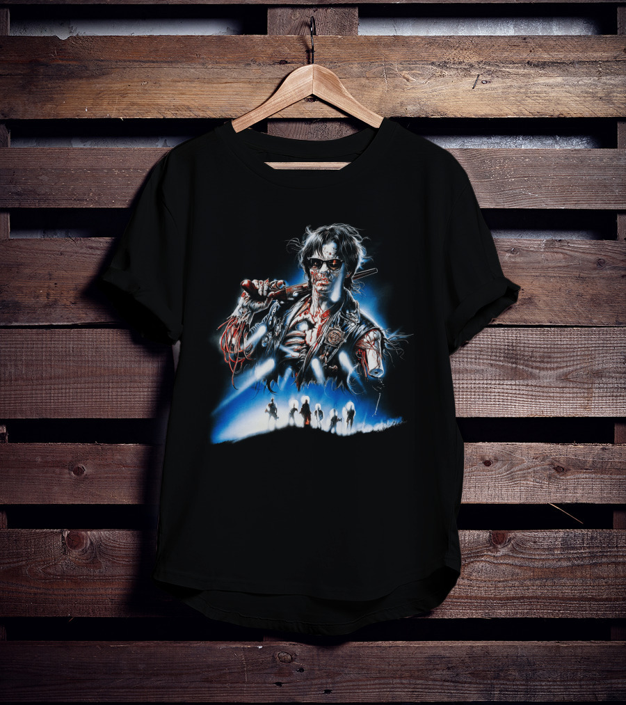 Near Dark Vampire Art With Guitarist And Silhouette Group T-Shirt