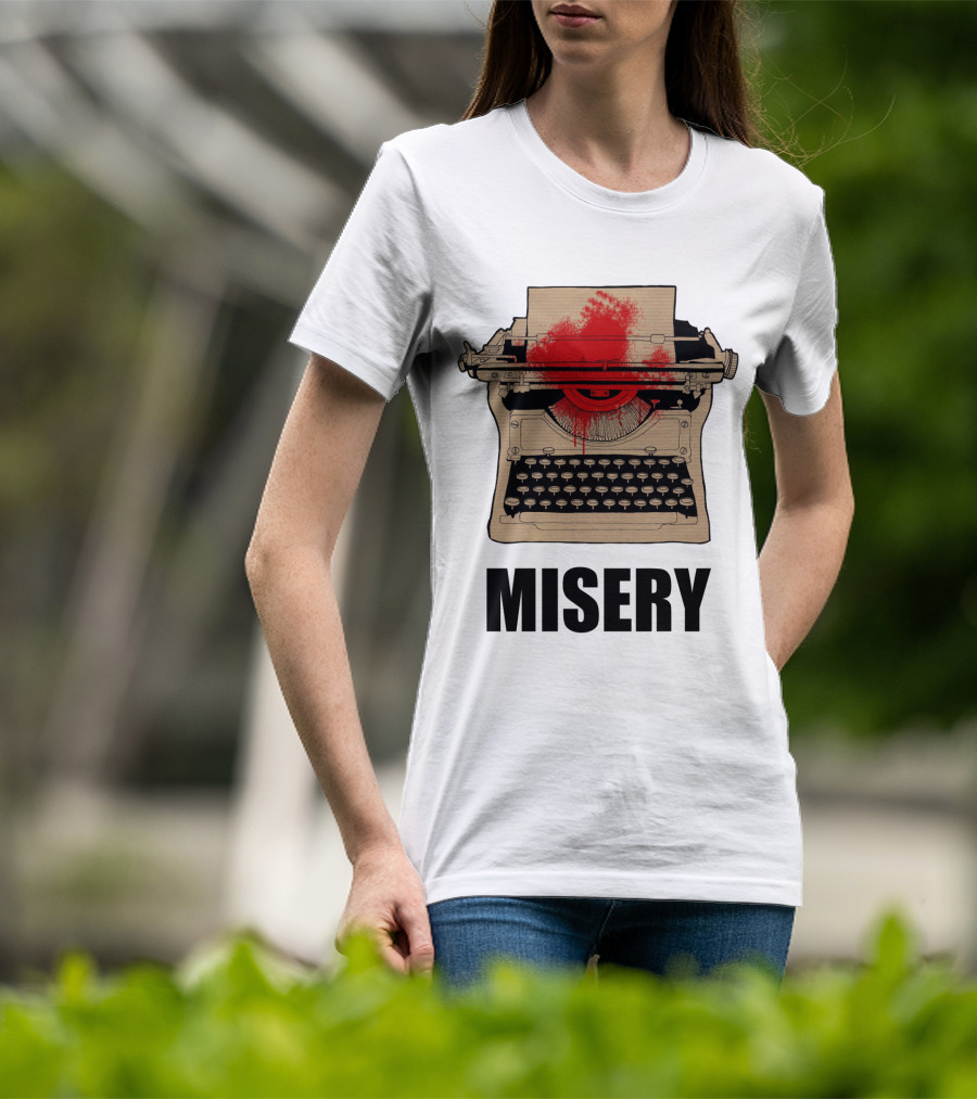 Misery Typewriter With Blood Splatter T-Shirt