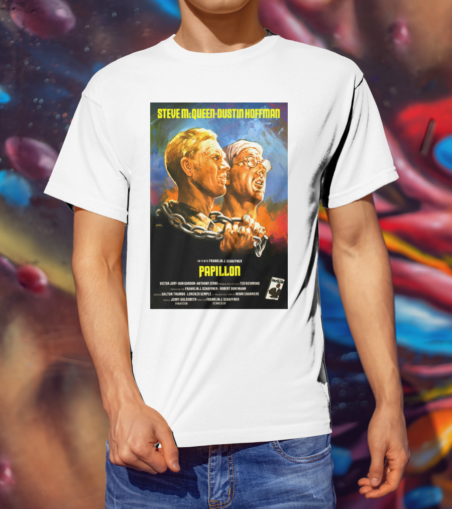 Steve McQueen Dustin Hoffman Papillon Movie T-Shirt