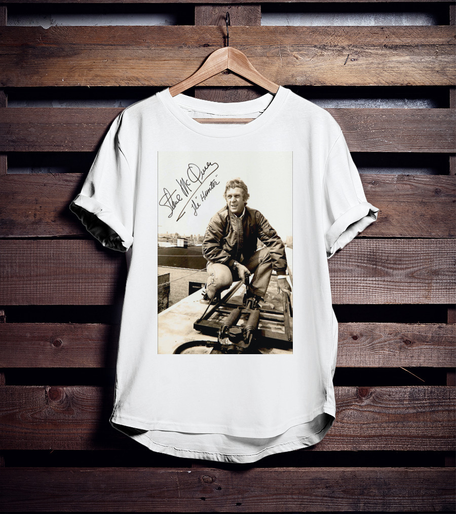 Steve McQueen The Hunter 1980 Signature Scene Photo T-Shirt