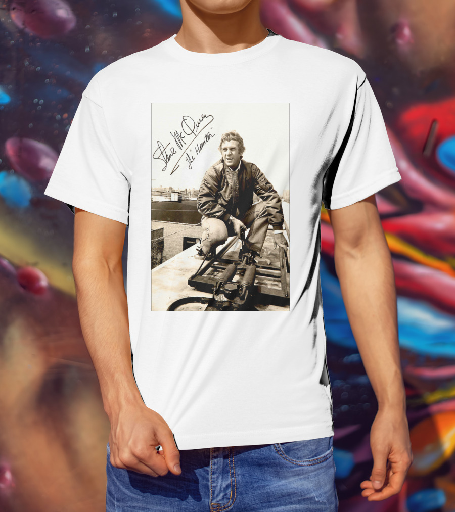 Steve McQueen The Hunter 1980 Signature Scene Photo T-Shirt