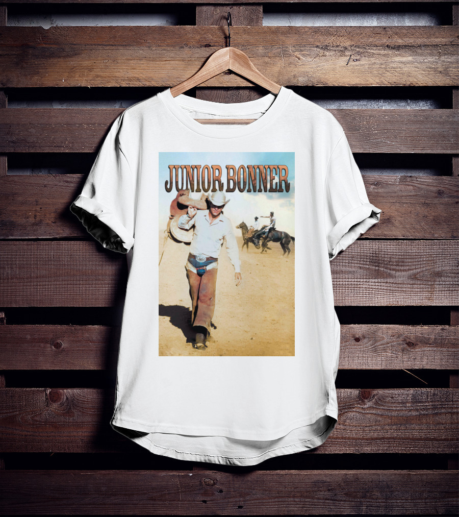 Junior Bonner 1972 Steve McQueen Rodeo Cowboy Scene T-Shirt