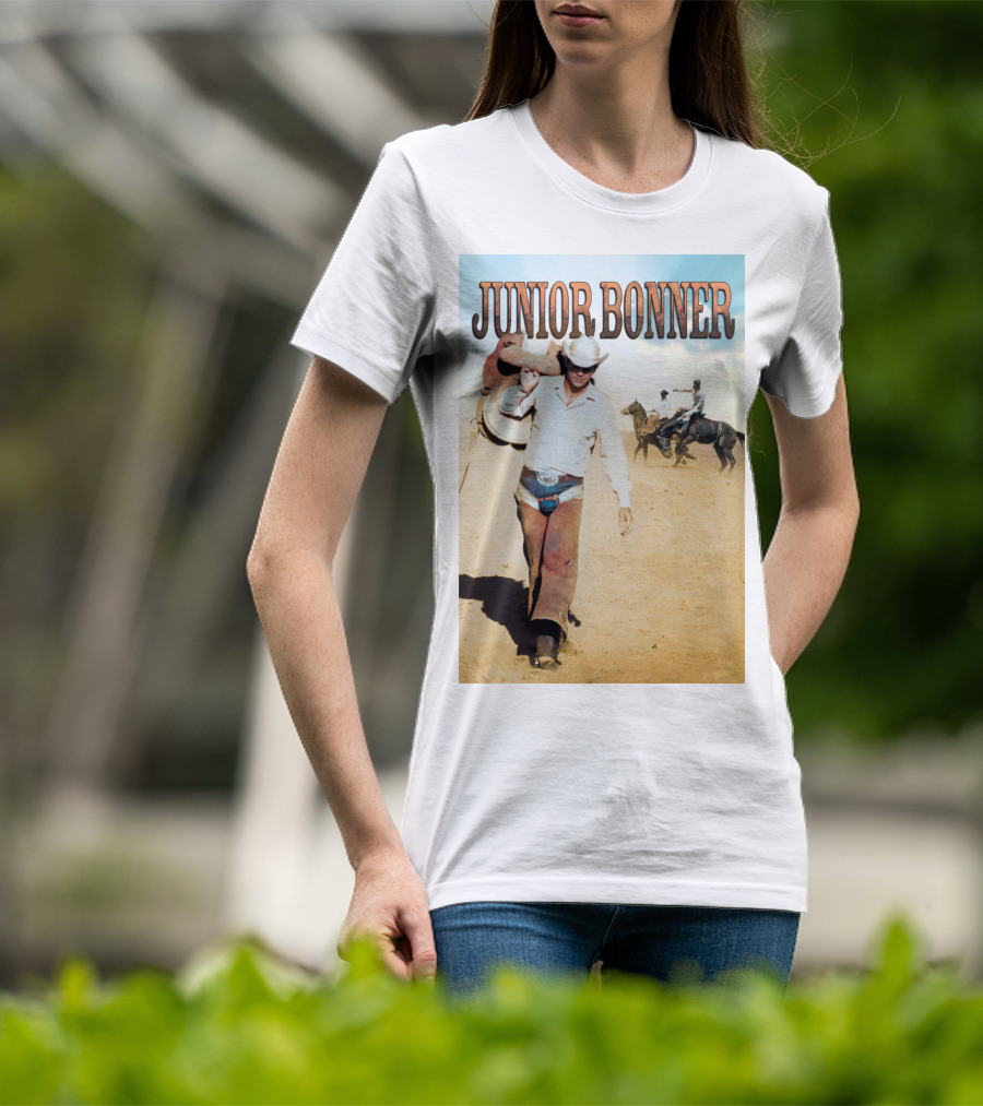 Junior Bonner 1972 Steve McQueen Rodeo Cowboy Scene T-Shirt