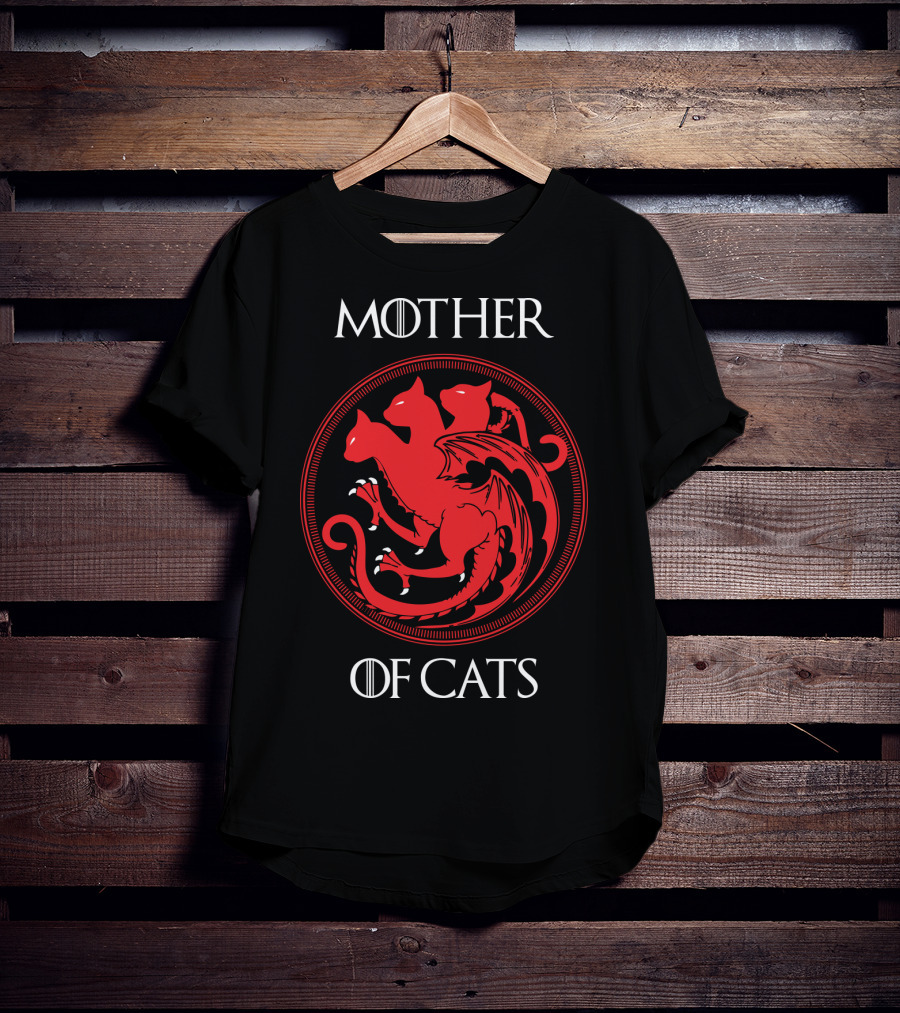 Mother Of Cats Game Of Thrones Parody Targaryen Sigil T-Shirt
