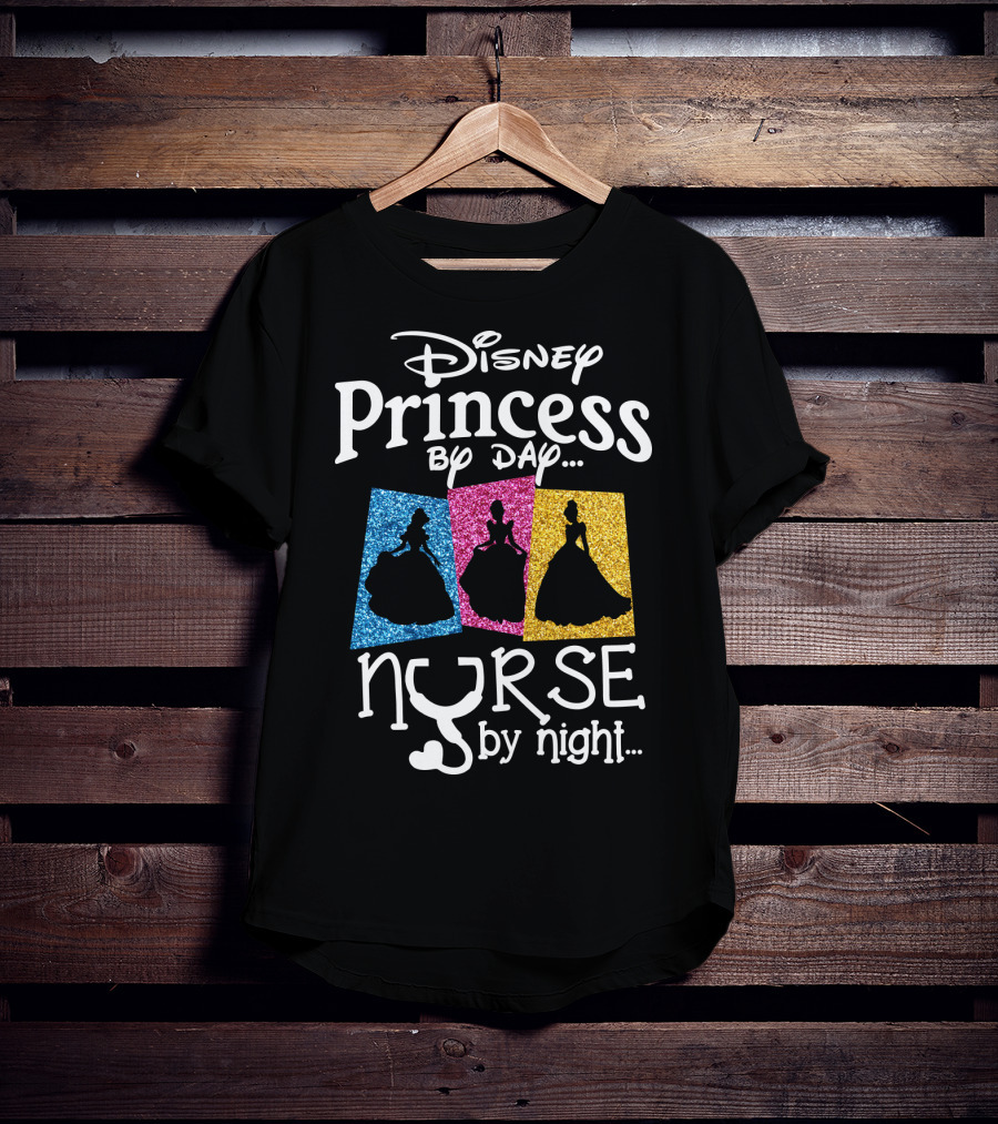 Disney Princess By Day Nurse By Night T-Shirt