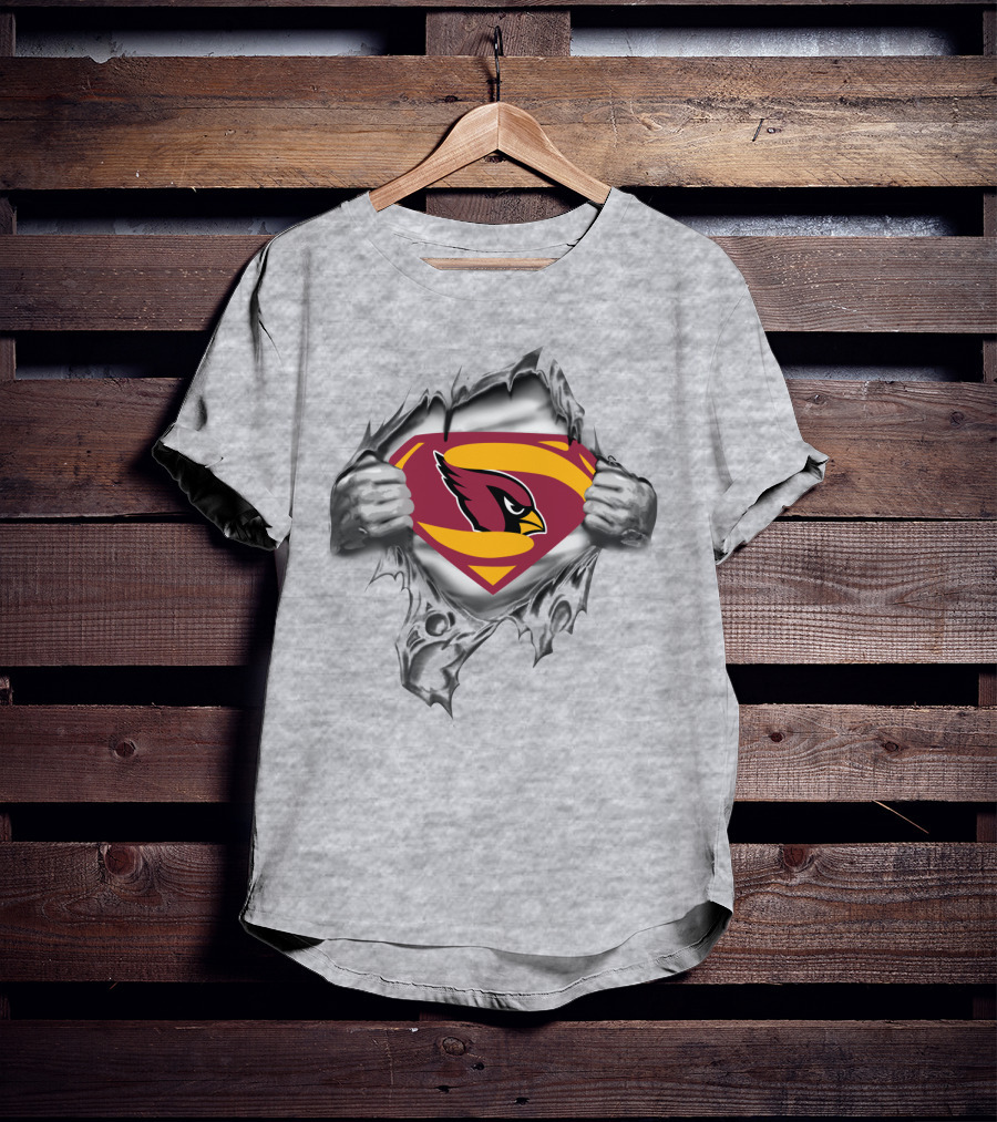 Cardinals Superhero Emblem With Superman Chest T-Shirt