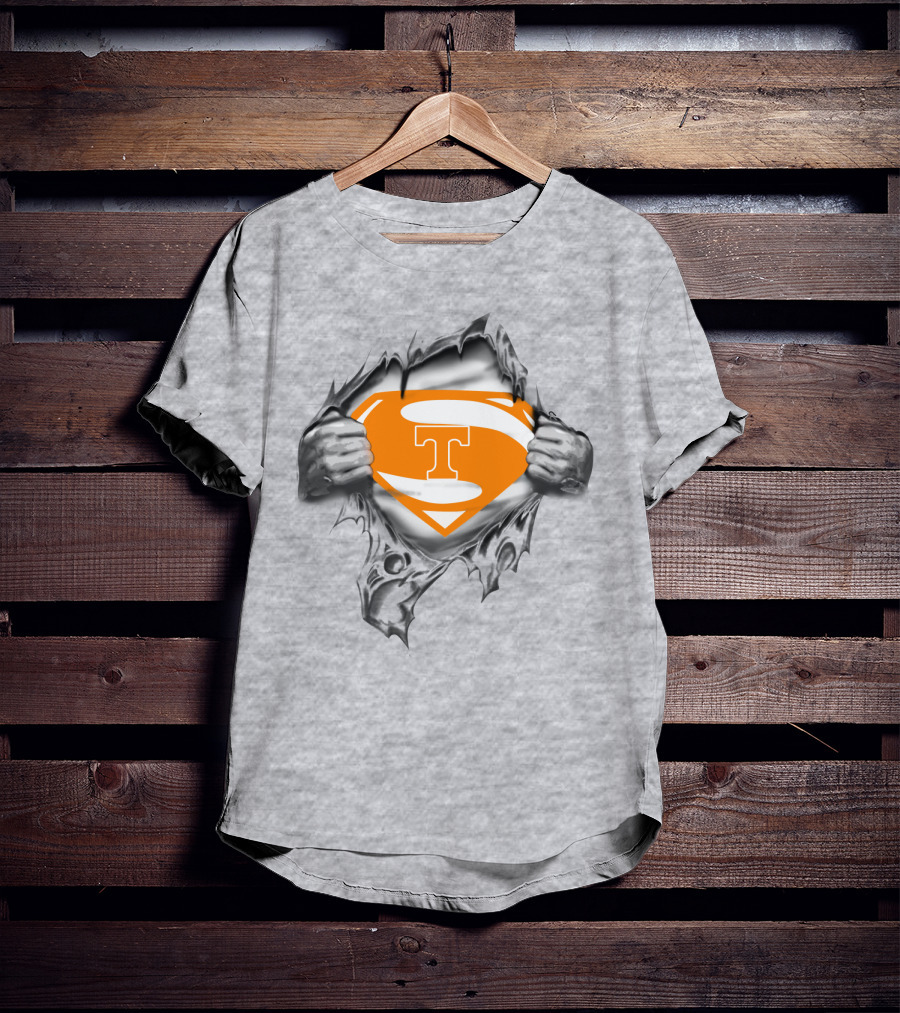 Tennessee Super T Logo Ripped Superman T-Shirt