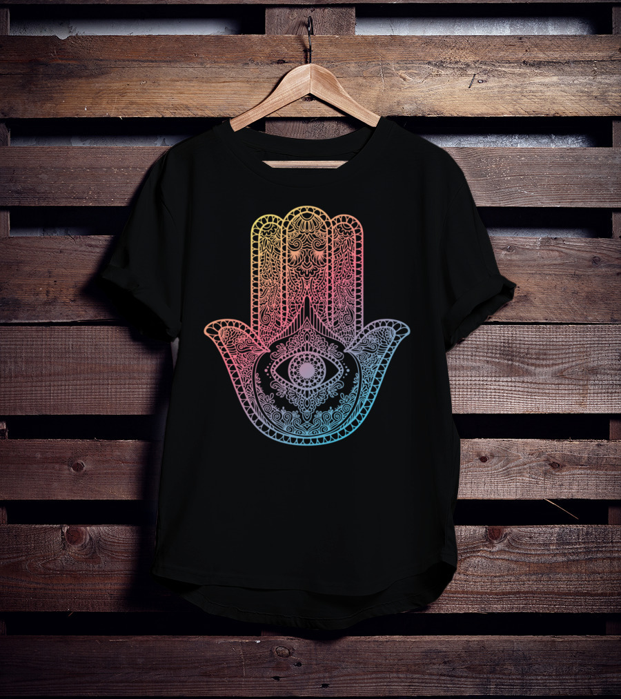 Buddhist Hamsa Hand Om Meditation Spiritual Yoga T-Shirt