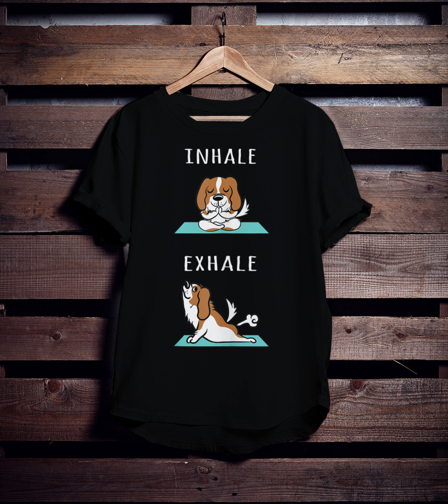 Cavalier King Charles Spaniel Yoga Inhale Exhale T-Shirt