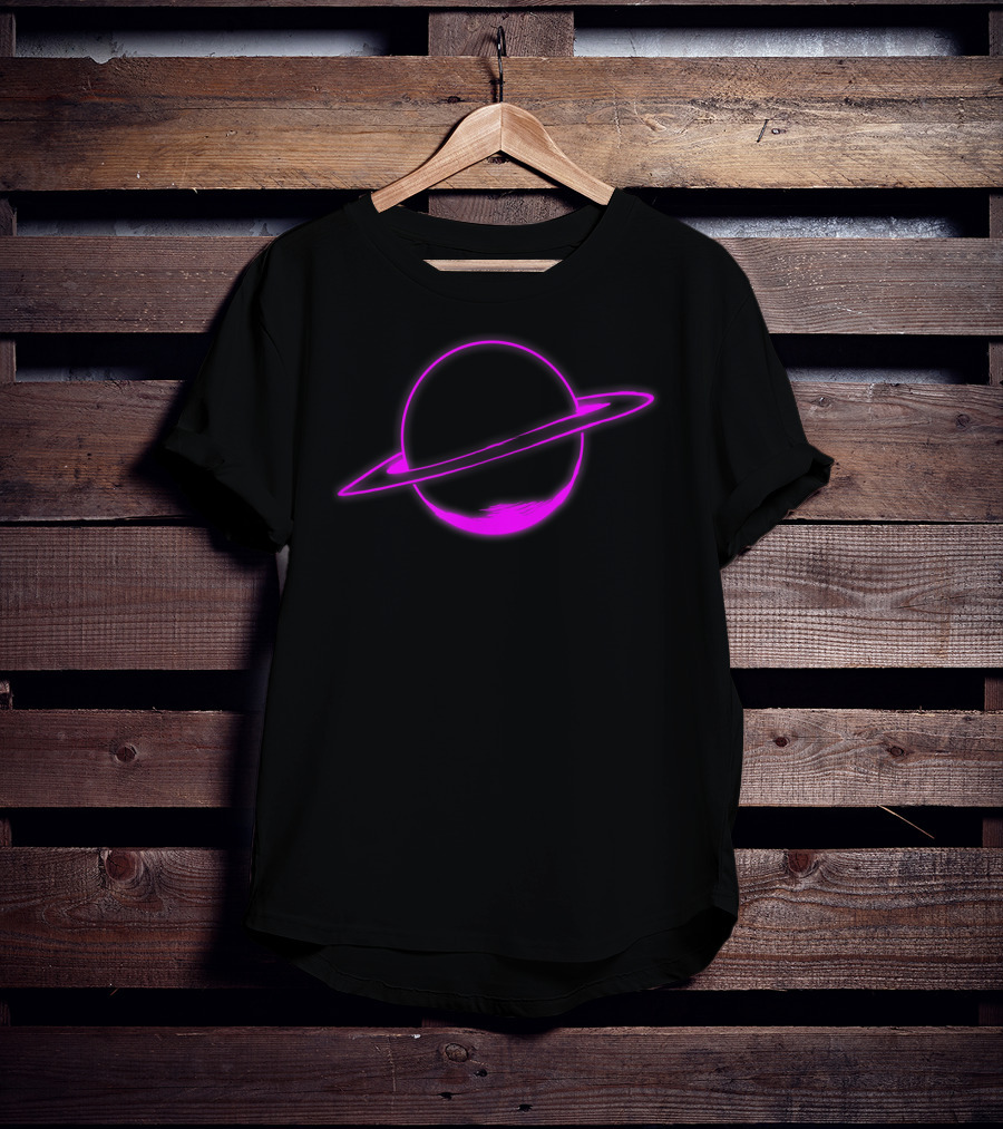 Eye Of Providence Flower Illuminati Yoga Goa Neon Planet Saturn T-Shirt