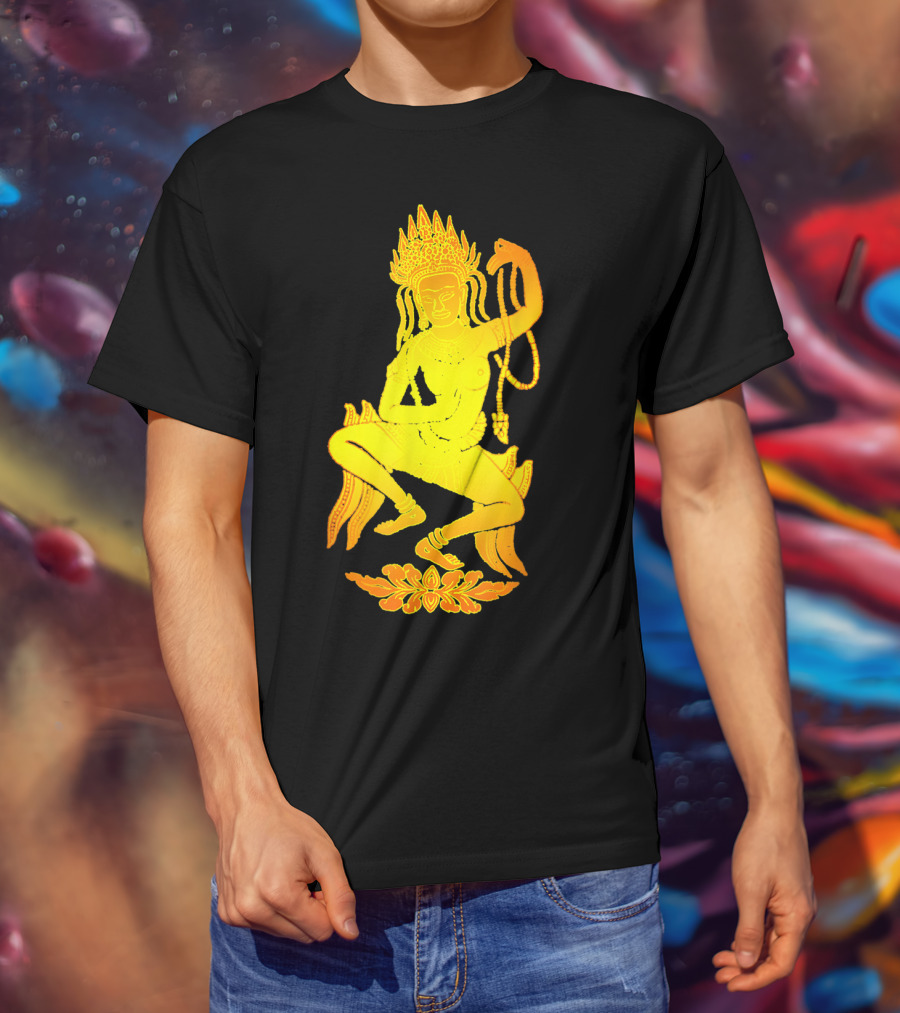 Yoga Meditation Gold Apsara Nymph Dance T-Shirt