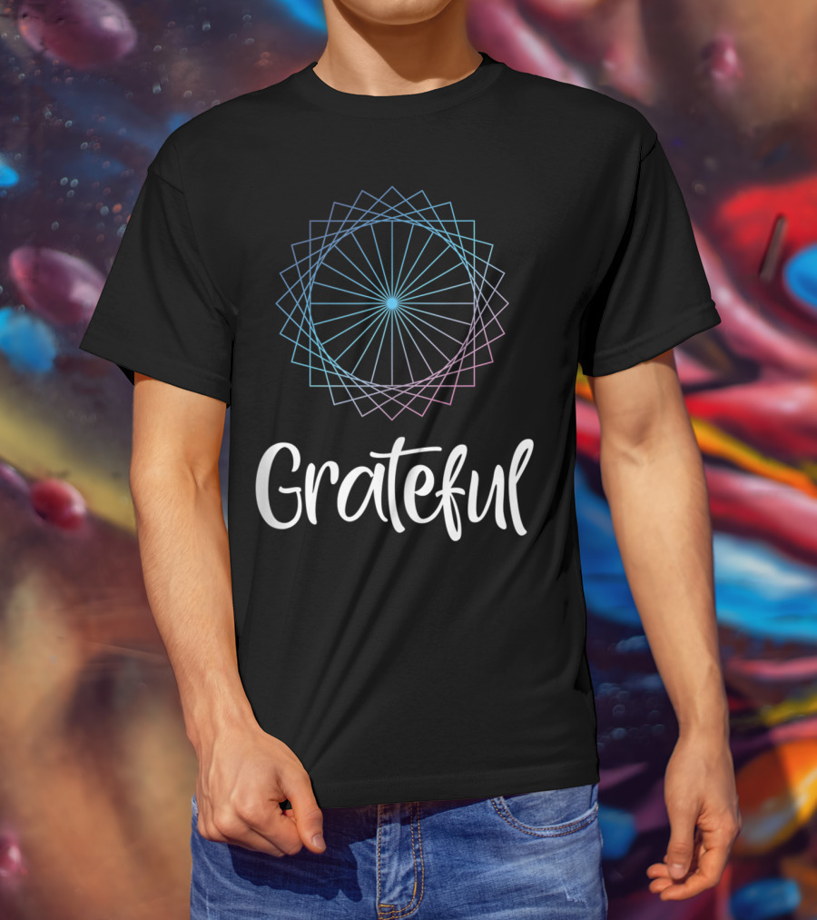 Grateful Mandala Gratitude Spirituality Meditation T-Shirt