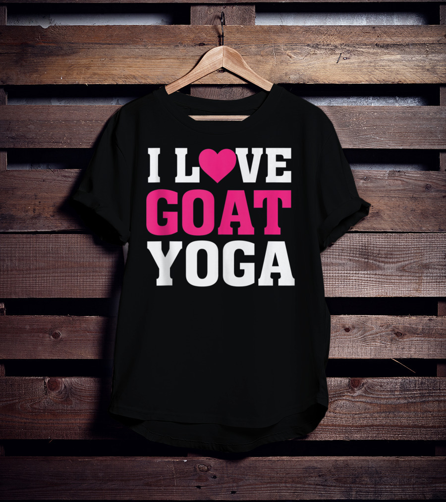 I Love Heart Goat Yoga T-Shirt
