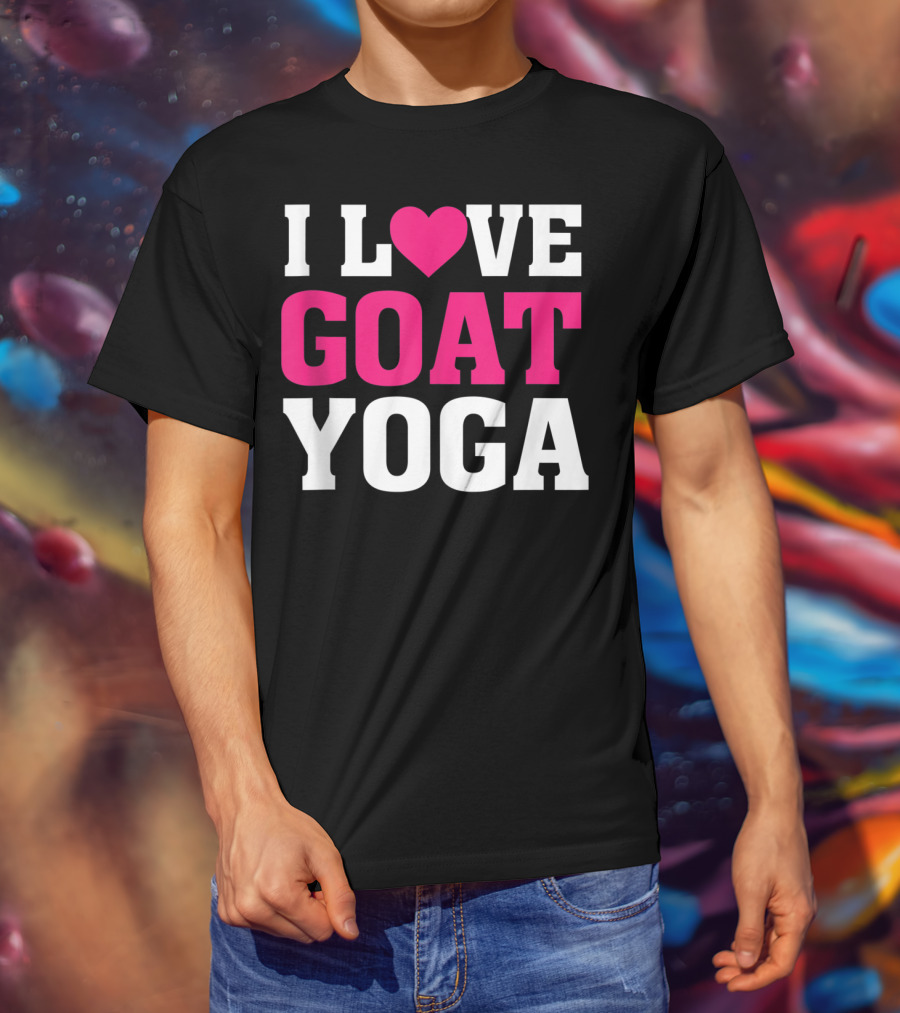 I Love Heart Goat Yoga T-Shirt