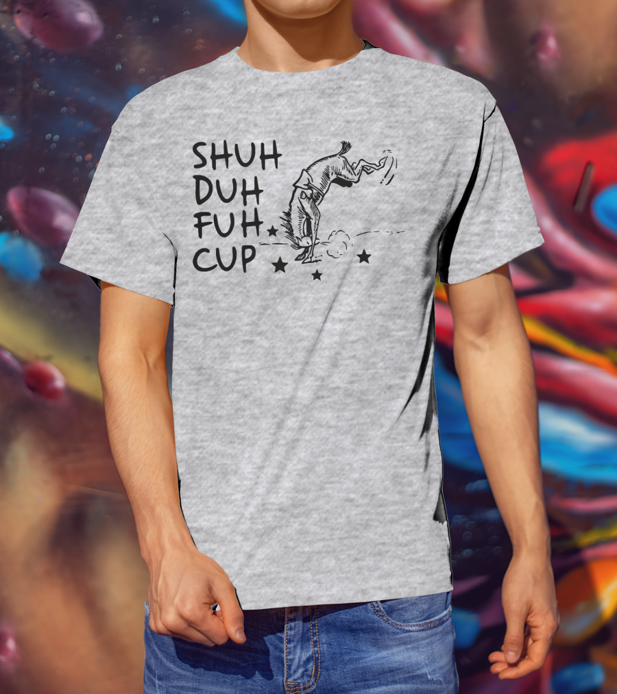 SHUH DUH FUH CUP Donkey Cartoon Stars T-Shirt